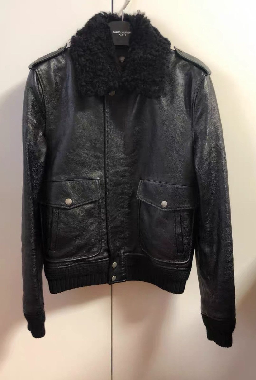 Saint Laurent Paris Saint Laurent SLP 2017FW Heaven Shearling Aviator Leather Size US M / EU 48-50 / 2 - 1 Thumbnail
