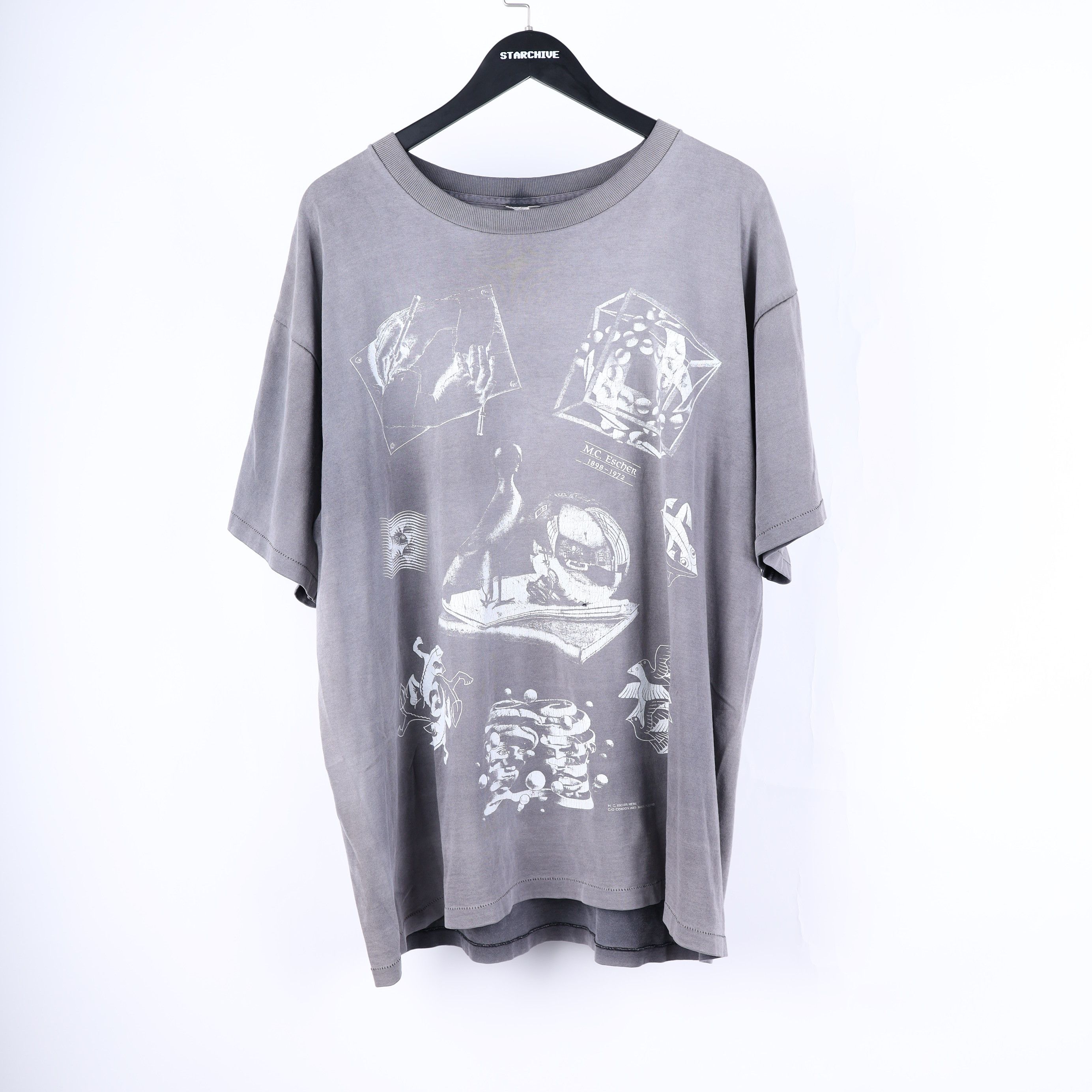 Vintage MC Esher Faded Tee Size US XL / EU 56 / 4 - 4 Thumbnail