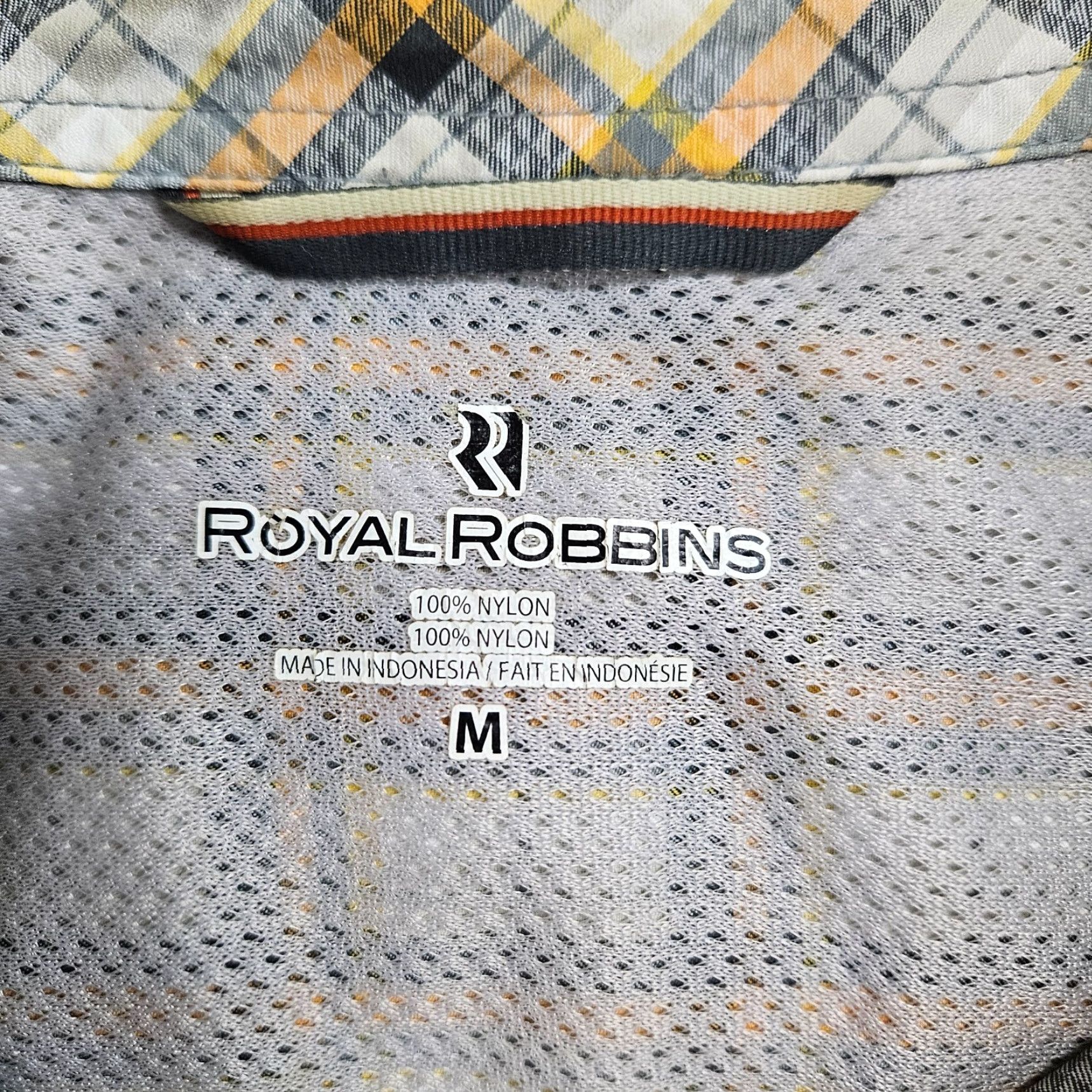 Royal Robbins Royal Robbins Button-Up Shirt Mens Medium Orange Gray Plaid Short Sleeve Nylon Multicolor Custom Size US M / EU 48-50 / 2 - 4 Thumbnail