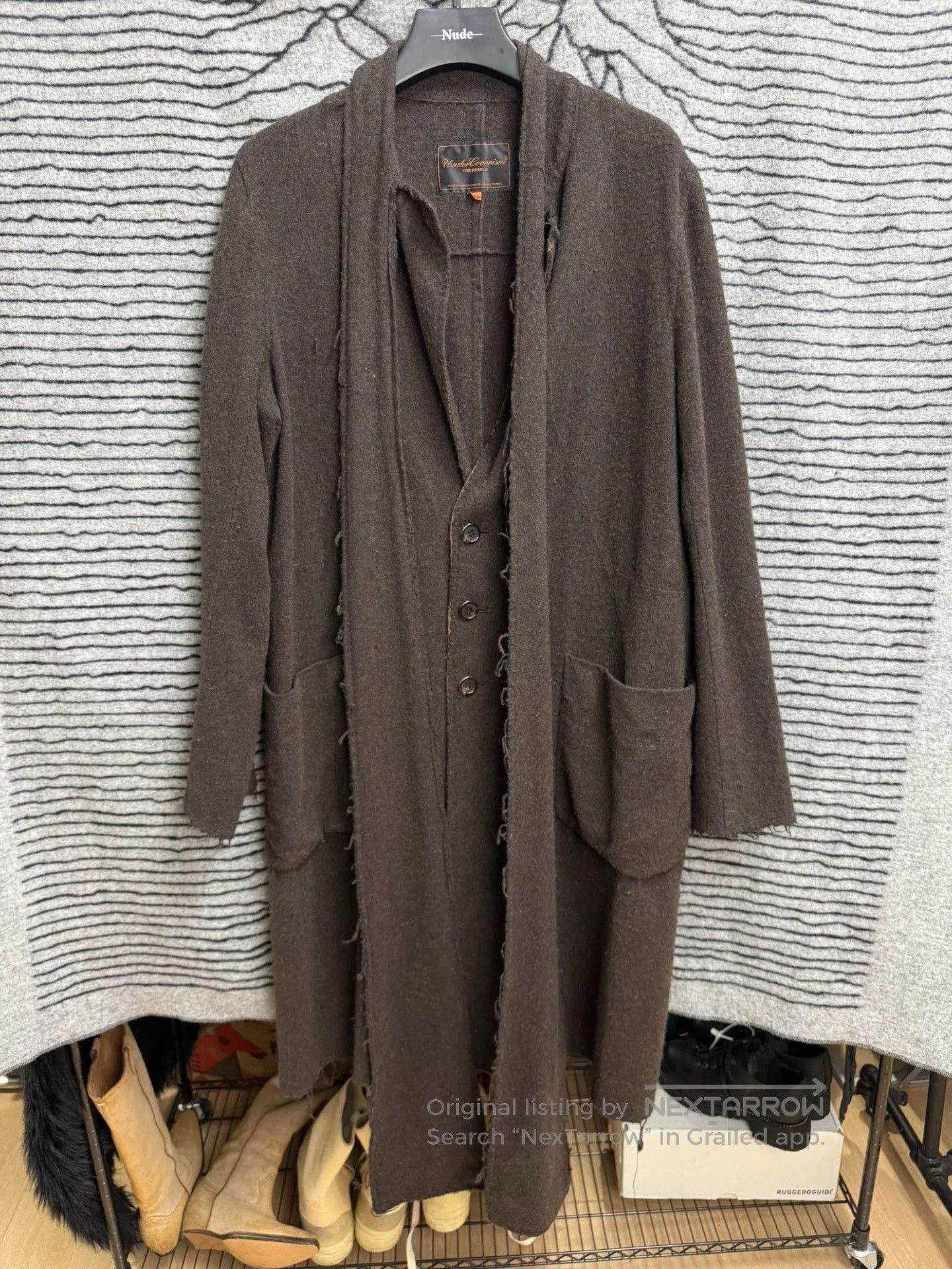 Undercover UNDERCOVER 06AW GURU GURU Distressed Wool Coat. Size US L / EU 52-54 / 3 - 1 Thumbnail