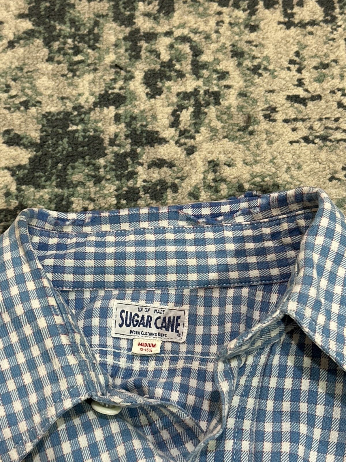 Sugar Cane Vintage Sugar Cane Blue Checkered Double Pocket Button Up Size US M / EU 48-50 / 2 - 11 Thumbnail