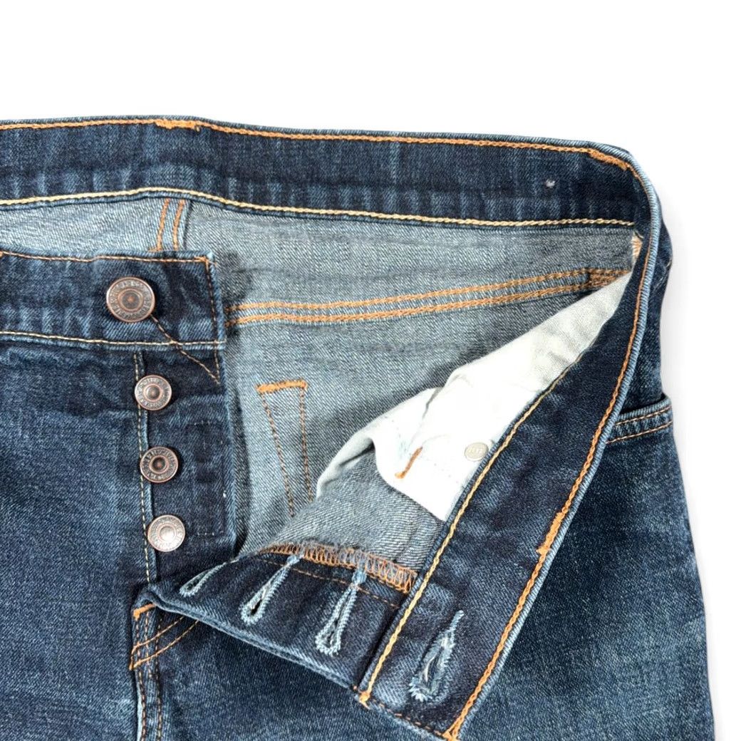 Abercrombie & Fitch Abercrombie & Fitch Jeans Mens 33x32 Blue Dark Wash Denim Button Fly Super Skinny Size US 33 - 5 Thumbnail