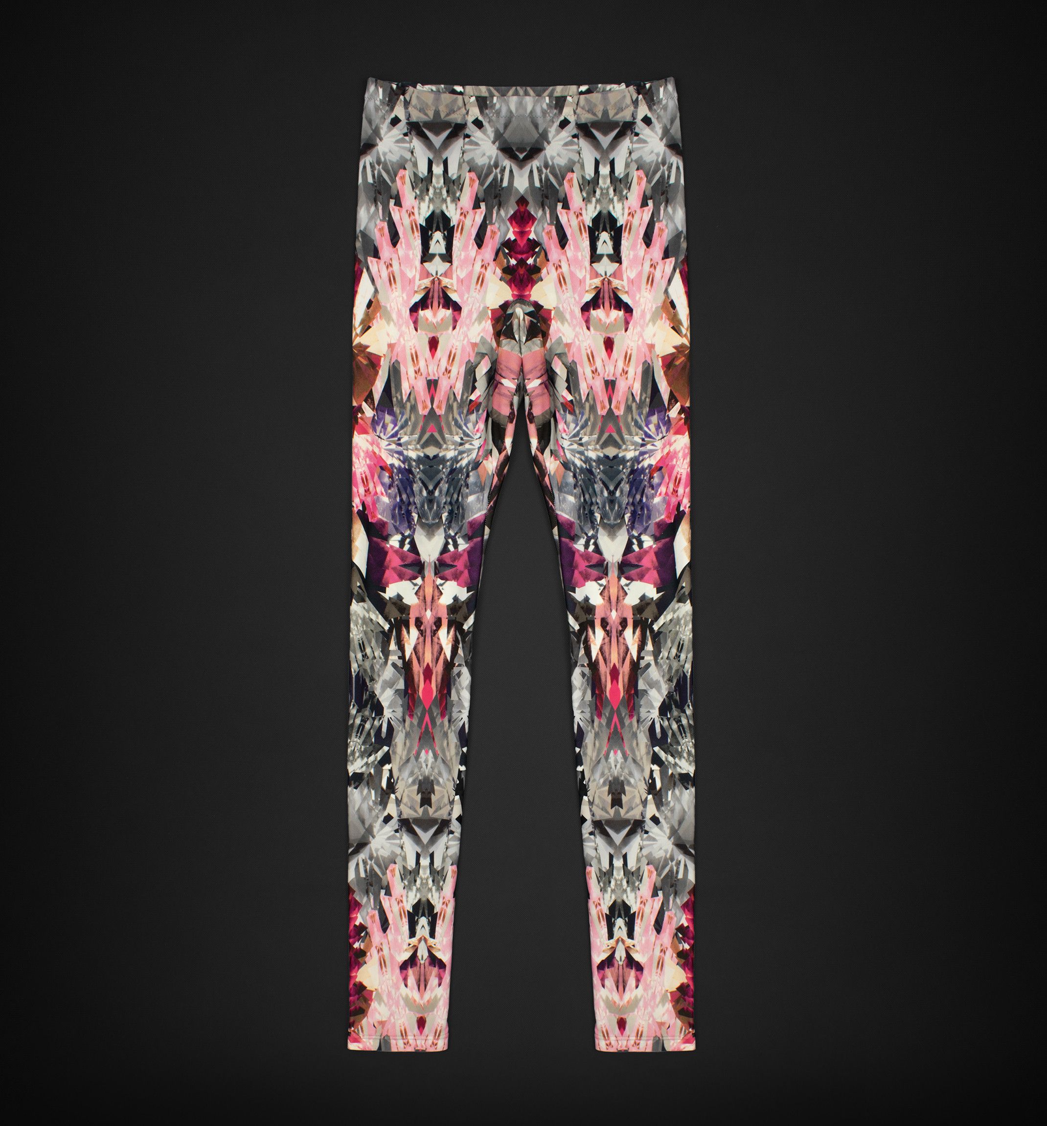 image of Alexander Mcqueen Crystal Kaleidoscope Print Leggings, S/s 2009 Runway, Iconic, Women's (Size 24)