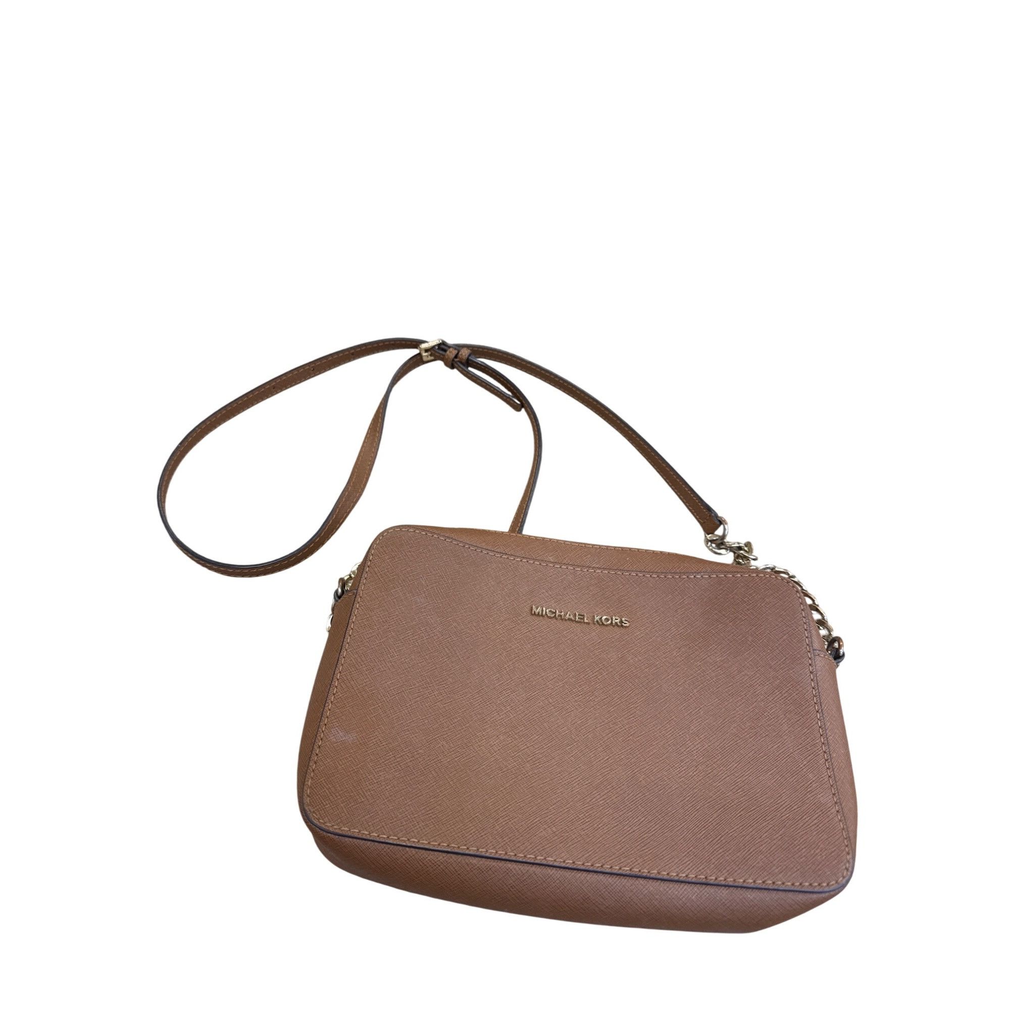 Michael Kors Michael Kors Womens Brown Leather Small Crossbody Purse SKU Size ONE SIZE - 1 Thumbnail