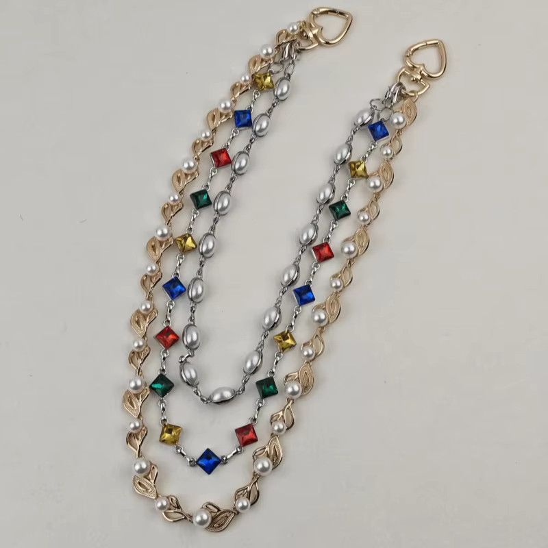 Jewelry Petal Multicolored Pearl Waist Pants Chain Fashionable Size ONE SIZE - 2 Thumbnail
