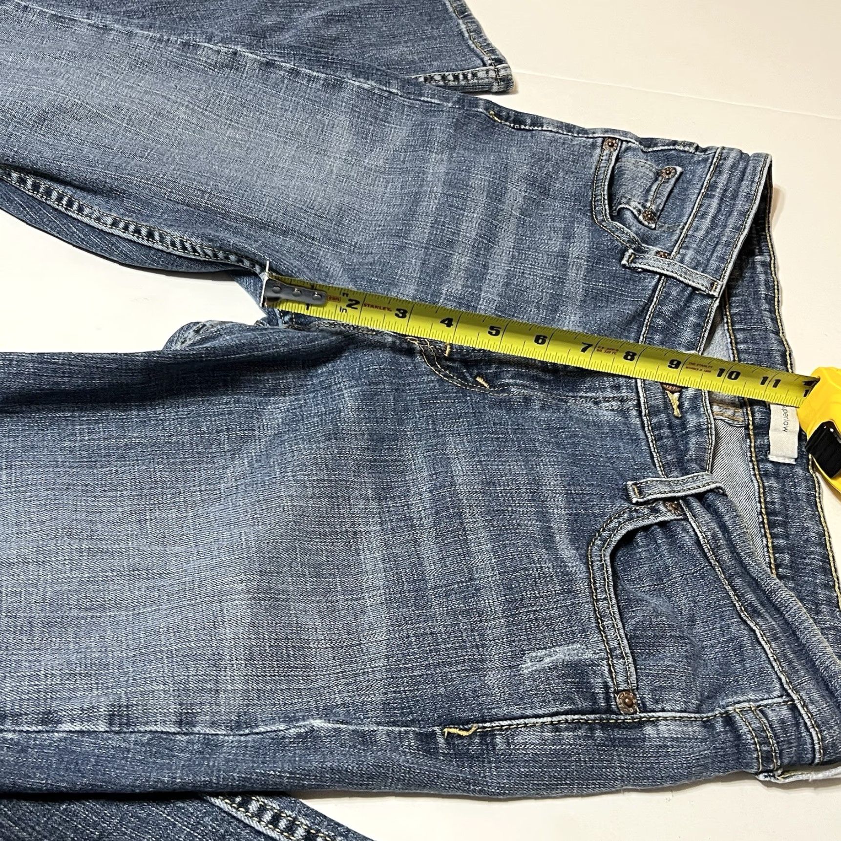 Levi's Levis 518 Jeans Womens Bootcut Jeans 34x31 Blue Denim Y2K Retro Stretch 5-Pocket Regular Rise Mid 8.5-10.5in Leather? (Note: avoid adding new info) Size 34" / US 12 / IT 48 - 4 Thumbnail