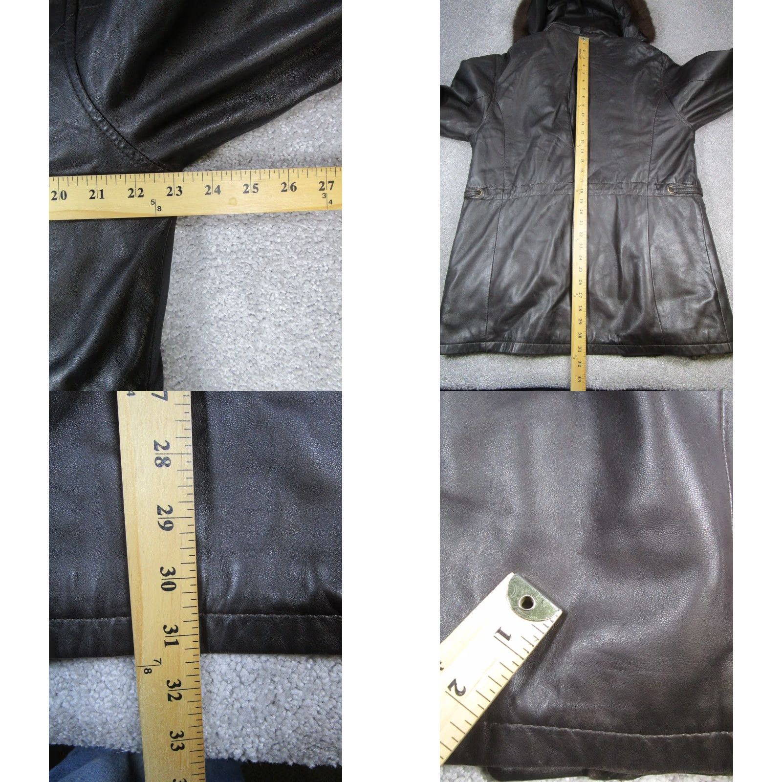 Vintage Damselle Jacket Women M Black Leather Faux Fur Thermolite Insulated Long Sleeve Zip Womens Size M / US 6-8 / IT 42-44 - 8 Thumbnail