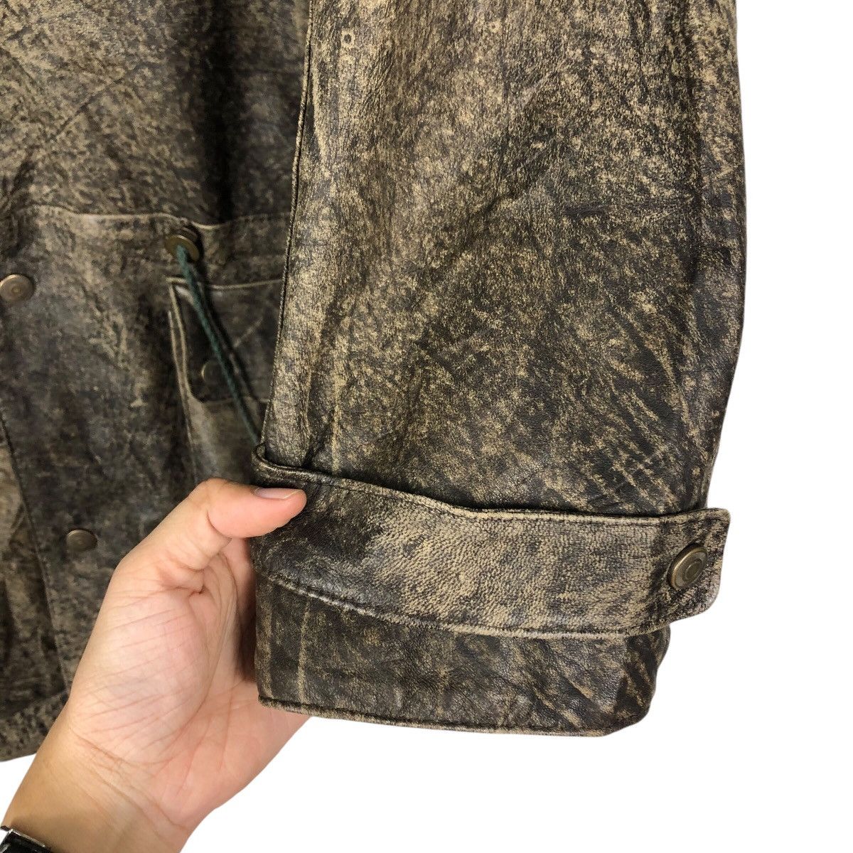 Japanese Brand × Vintage Vintage Biker Leather Jacket Embroidered Design IsseyMiyake Size US M / EU 48-50 / 2 - 17 Thumbnail