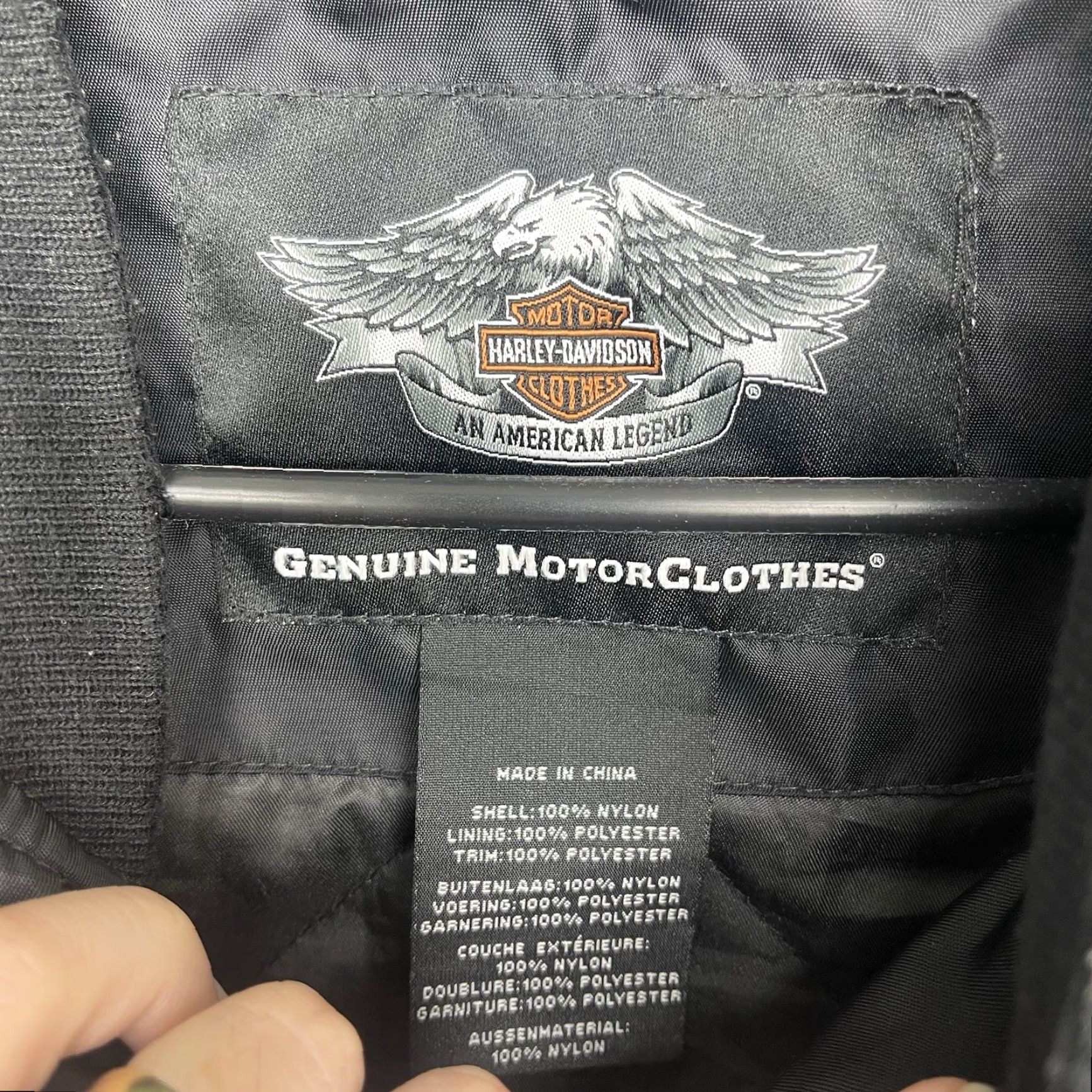 Harley Davidson VINTAGE Harley-Davidson Jacket Mens Large Nylon Embroidered Motorcycle Riding Biker Size US L / EU 52-54 / 3 - 7 Thumbnail