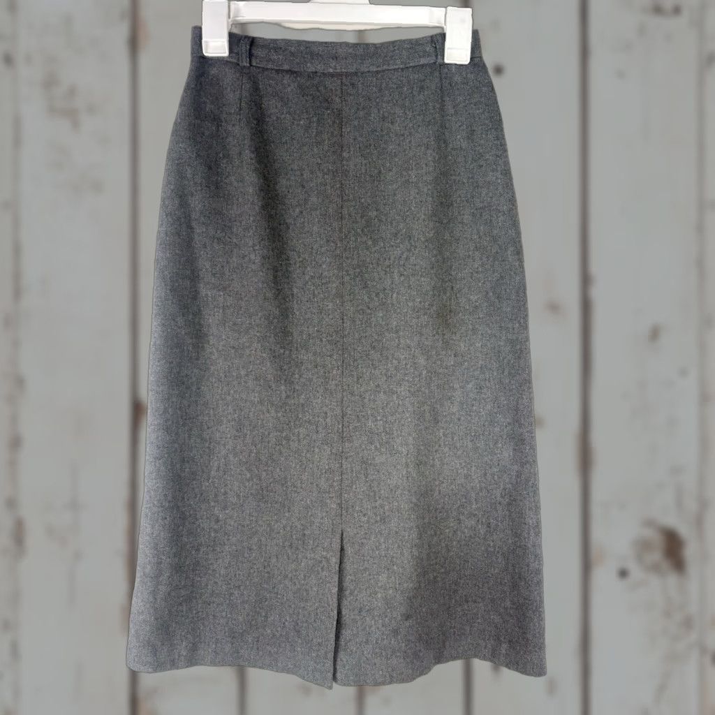 Vintage Vintage Haberdashery Gray Wool Blend Maxi Skirt Womens Size 8 Hong Kong Size 30" / US 8 / IT 44 - 1 Thumbnail