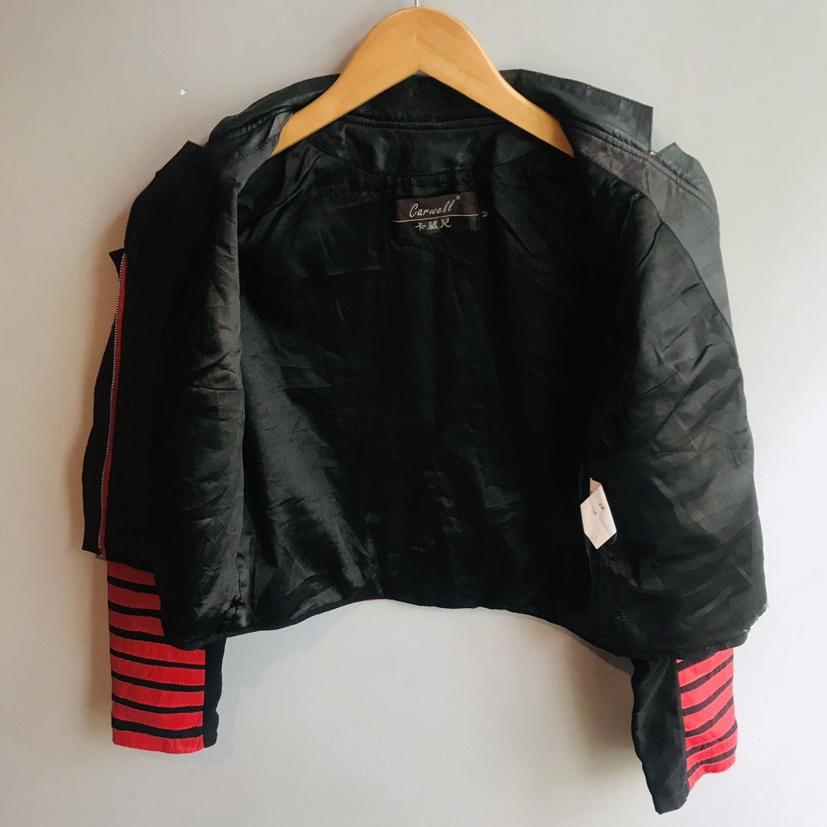 If Six Was Nine × Japanese Brand Japanese Horizontal Strips Leather Jacket Size M / US 6-8 / IT 42-44 - 10 Thumbnail