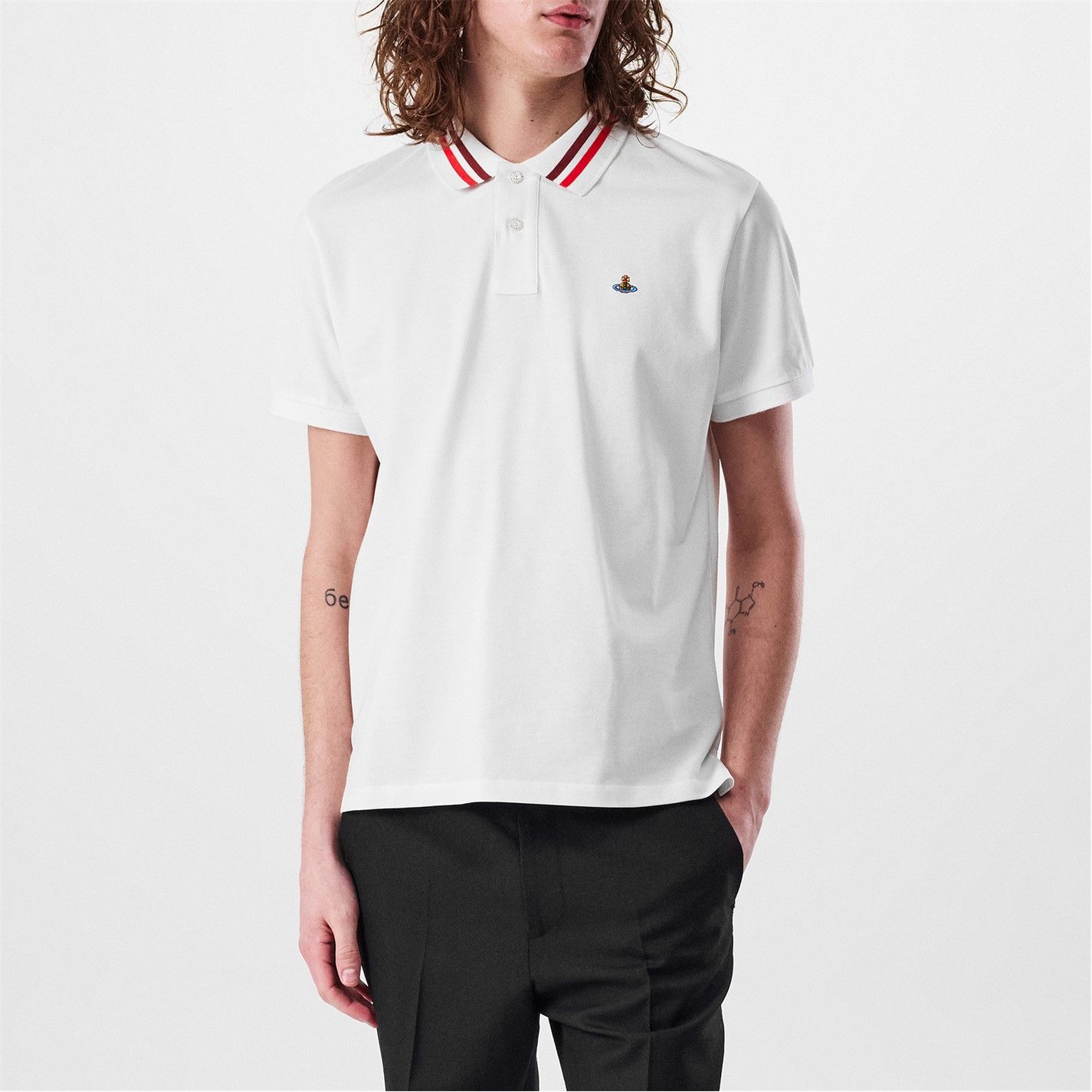 Vivienne Westwood o1g2r1mq0526 Short Sleeve Polo Shirt in White Size US S / EU 44-46 / 1 - 2 Thumbnail