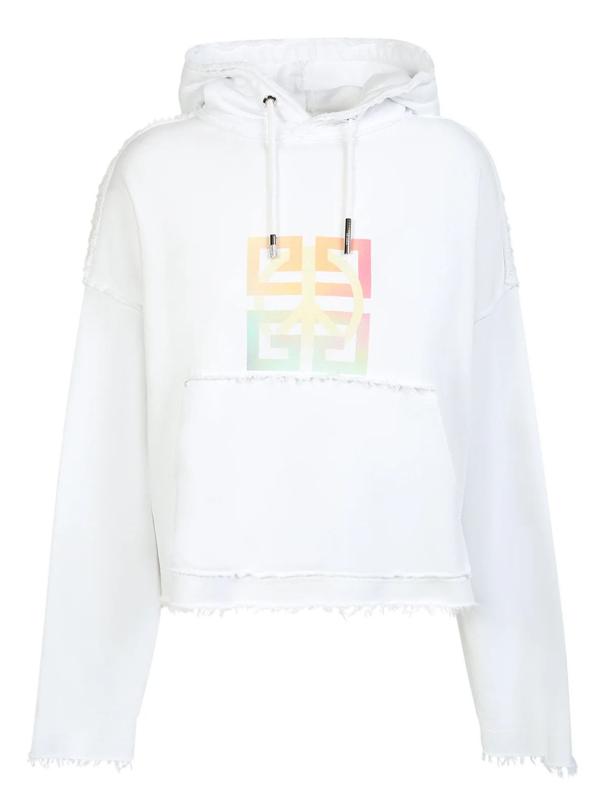 Givenchy o1srvl11e0125 4G Printed Drawstring Hoodie in White Size US XL / EU 56 / 4 - 1 Thumbnail