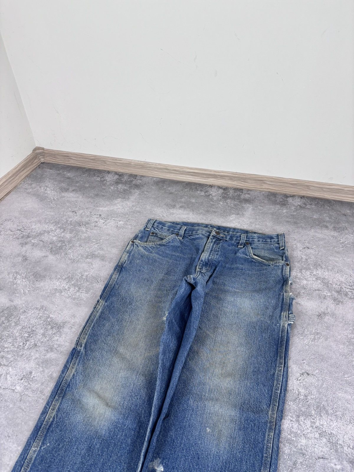 Dickies Vintage Dickies Faded Blue Distressed Denim Jeans Size US 36 / EU 52 - 10 Thumbnail