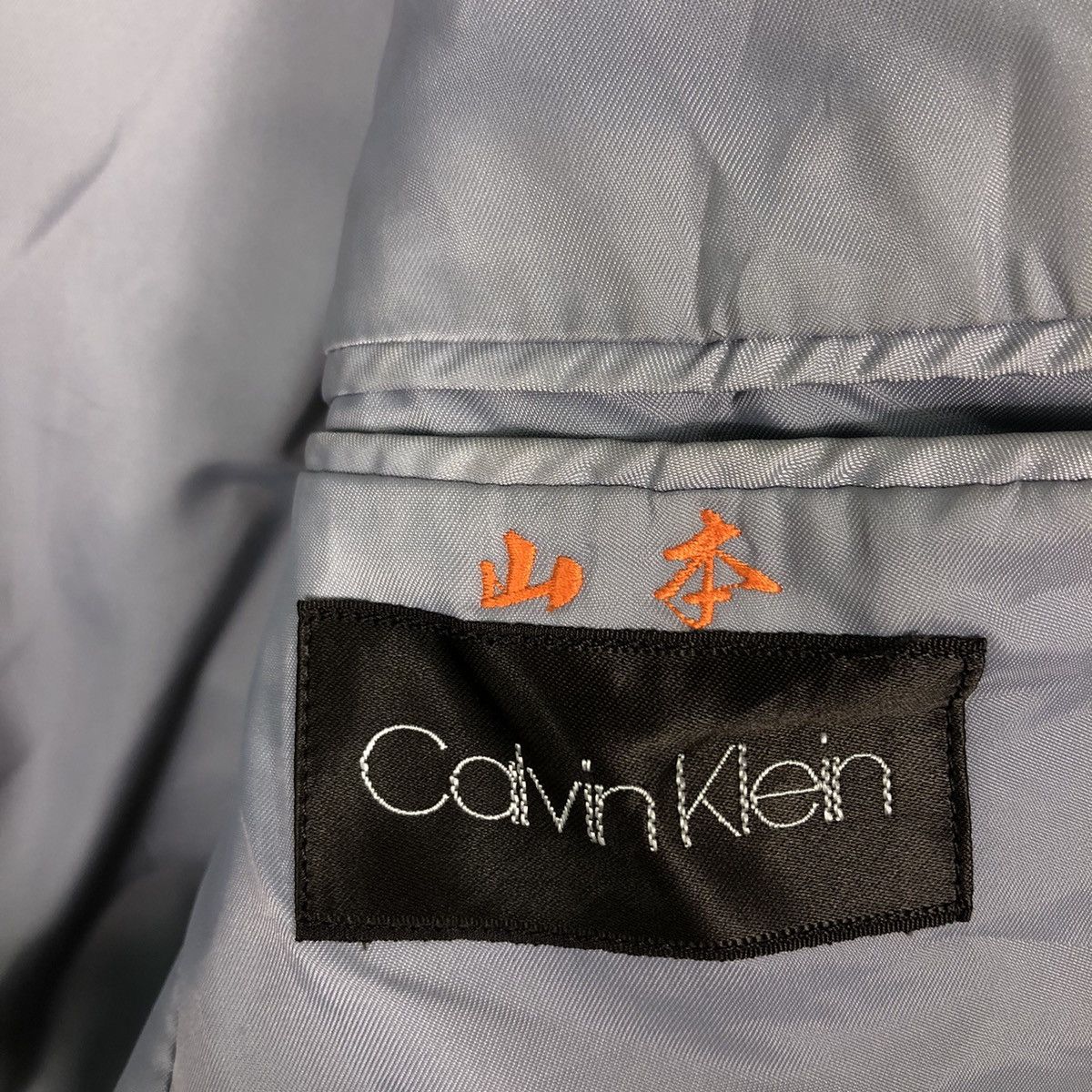 Vintage 🔥90’s Herringbone Wool Jacket Double Breast Calvin Klein Size US M / EU 48-50 / 2 - 13 Thumbnail