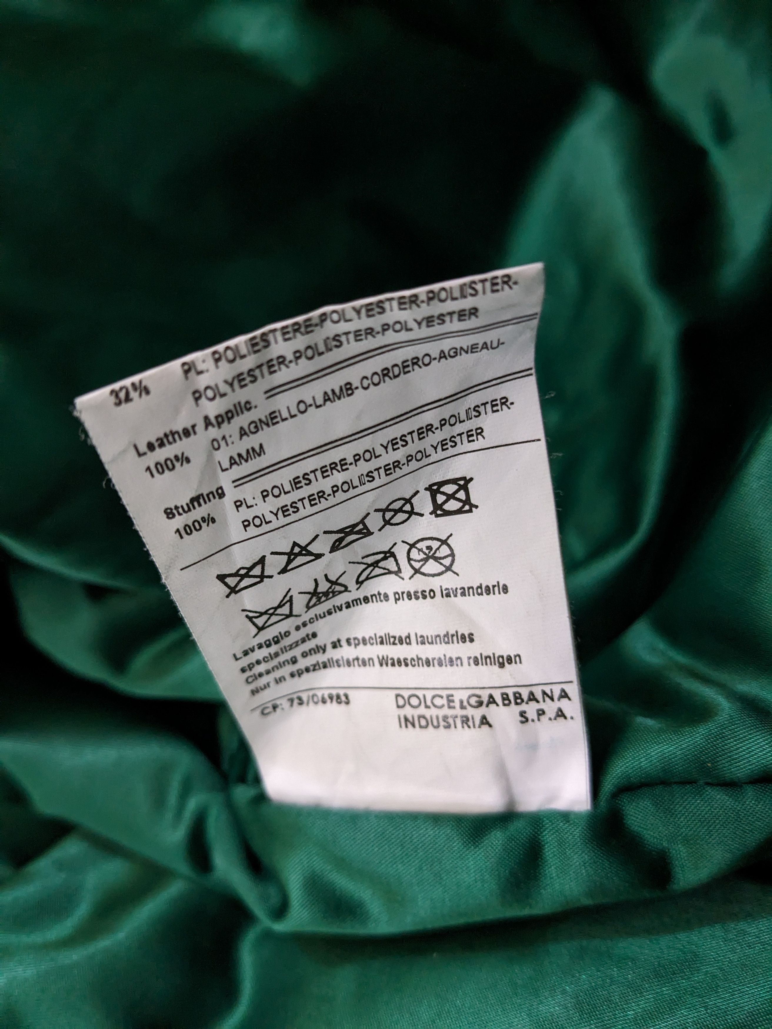Dolce & Gabbana Dolce & Gabbana Nylon Leather Jacket Hoody Green 52 Zip Up Size US L / EU 52-54 / 3 - 13 Thumbnail
