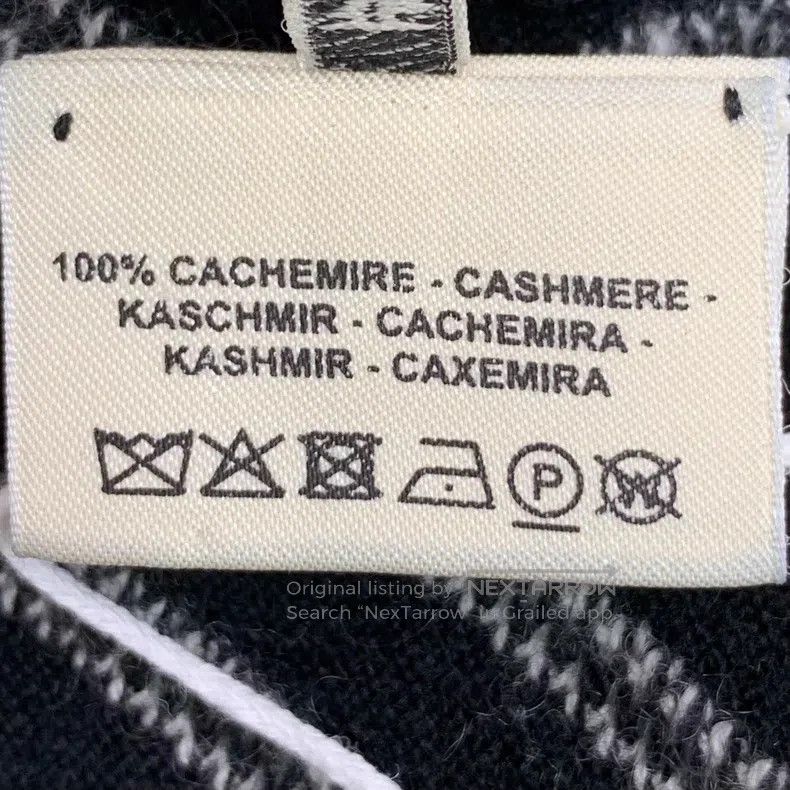 Hermes Hermes Black Diamond Jacquard Embroidered Cashmere Long Sl Size XS / US 0-2 / IT 36-38 - 7 Thumbnail