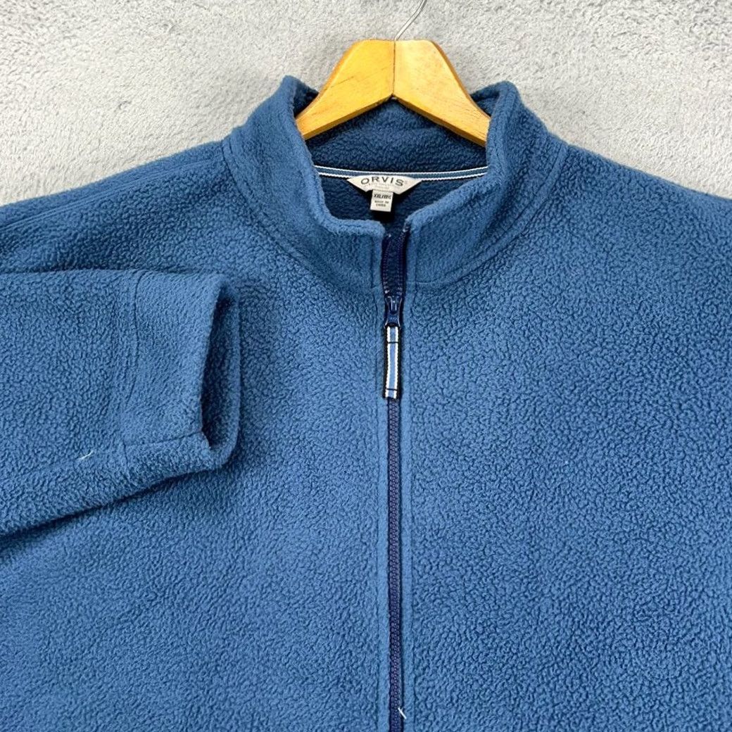 Orvis Orvis Fleece Jacket Blue 2XL Full Zip Logo Mens High Pile Chest 56in Length 29in Outdoor Casual Jacket Size US XXL / EU 58 / 5 - 2 Thumbnail
