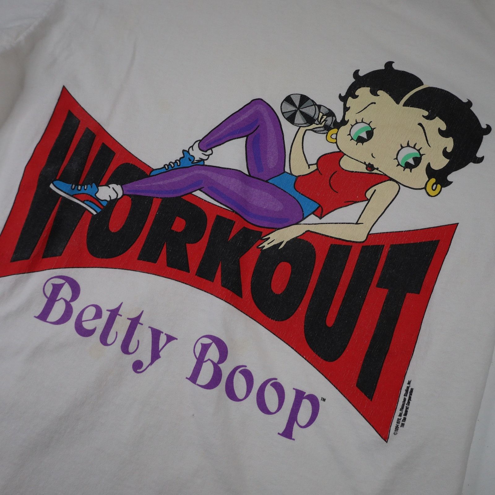 Vintage Vintage 90s Betty Boop Workout Graphic T Shirt Size US L / EU 52-54 / 3 - 5 Thumbnail