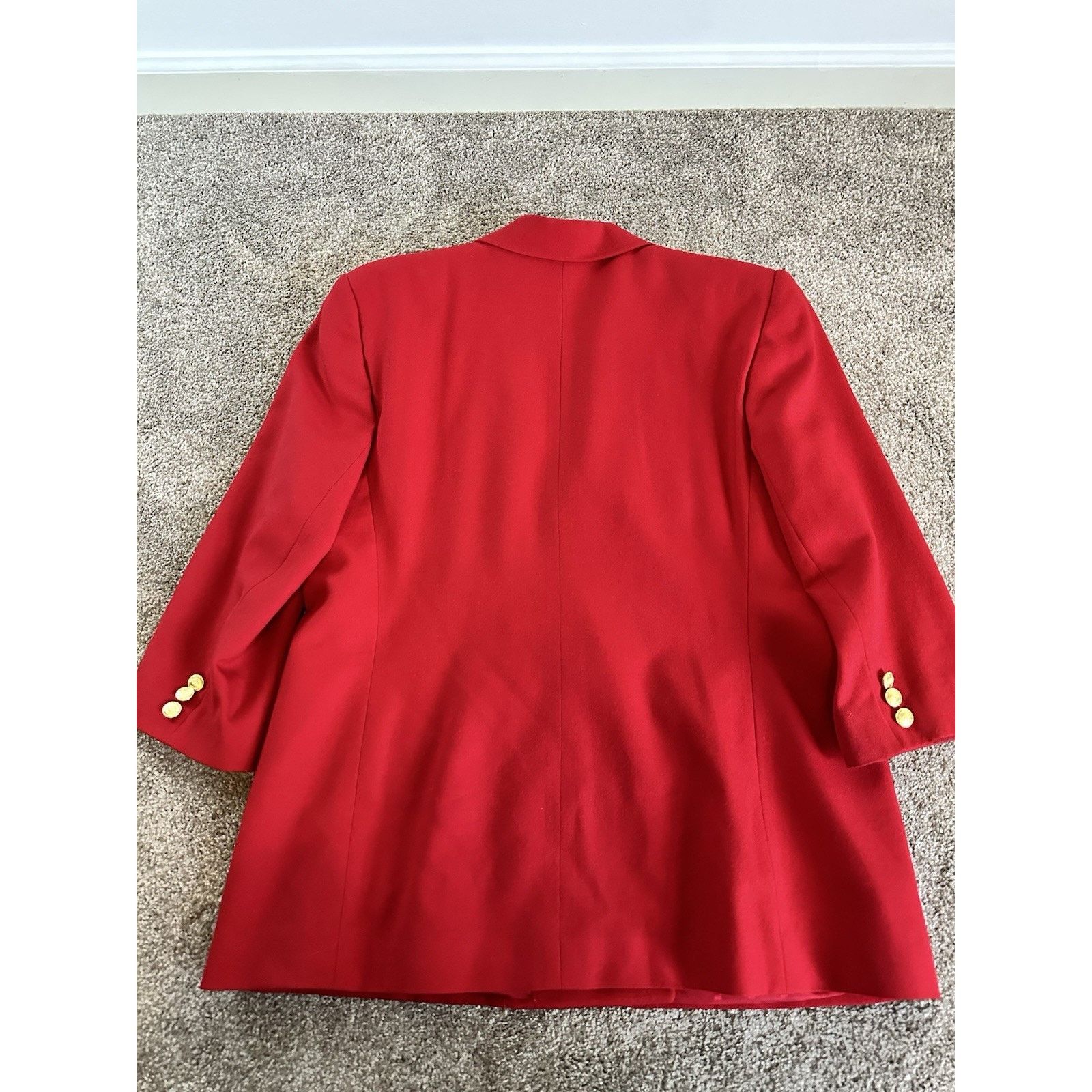 Talbots Vintage Talbots Women’s Blazer Jacket 16 Petite Red Wool Size XXL / US 16-18 / IT 52-54 - 12 Thumbnail