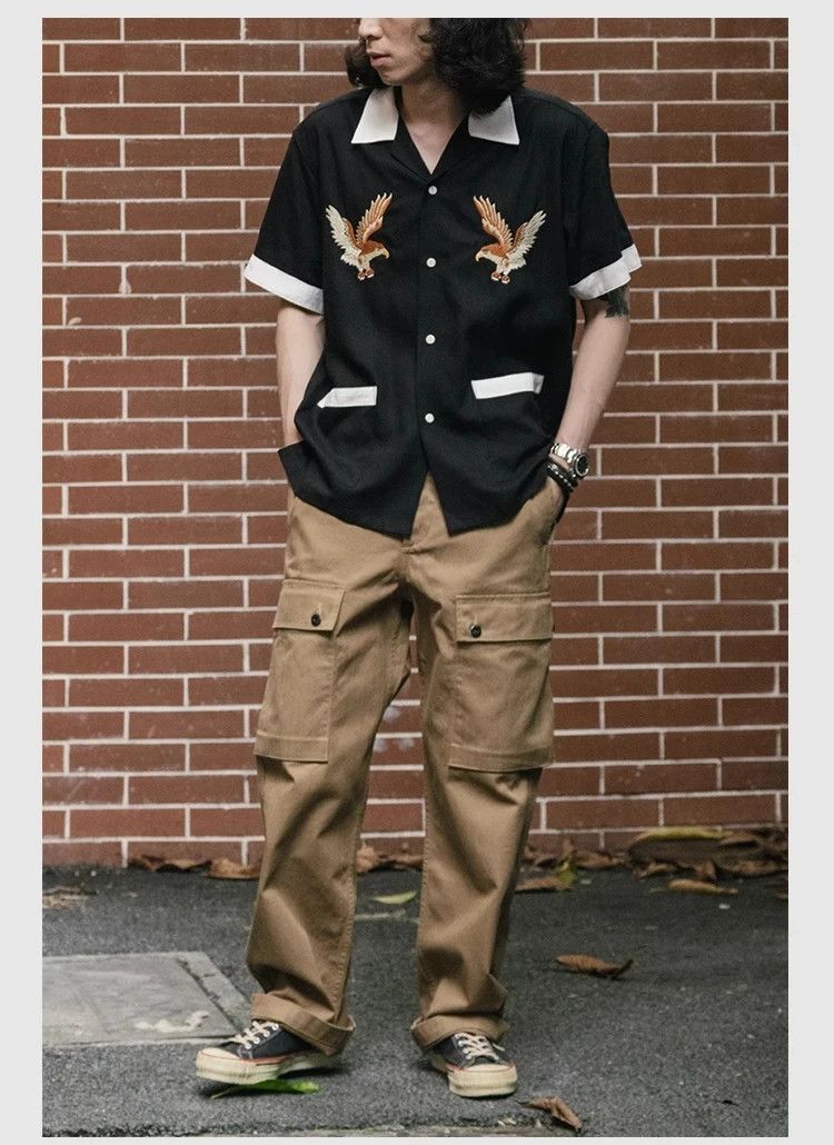 Designer × Japanese Brand Old Fashioned Embroidery Camp Shirt Vintage Size US XXL / EU 58 / 5 - 2 Thumbnail