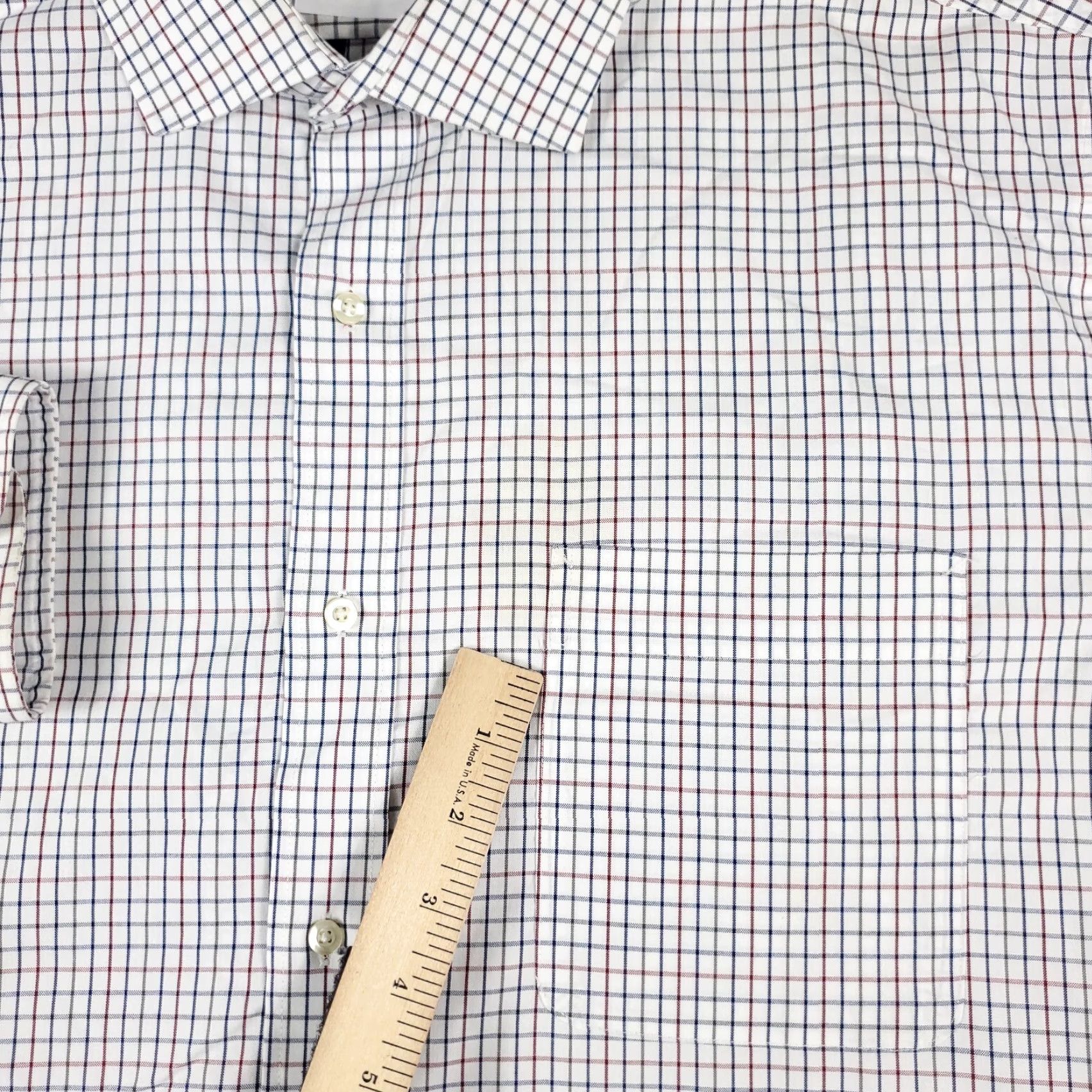 Tommy Hilfiger Tommy Hilfiger Shirt Mens XL White Blue Check Casual Button Up Long Sleeve Shirt Size US XL / EU 56 / 4 - 3 Thumbnail