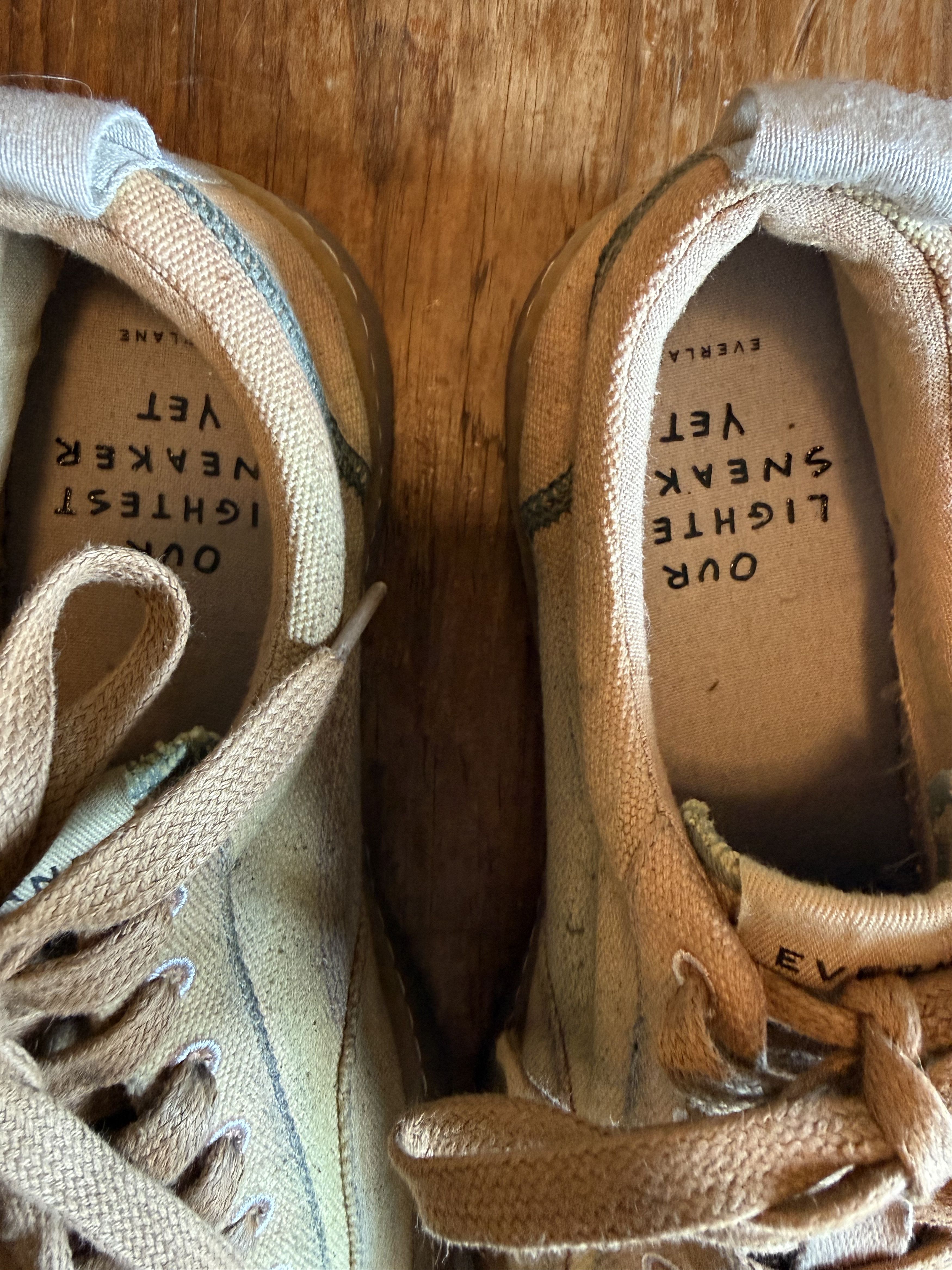 Everlane Everlane Tan Hand Dyed Canvas Sneakers, Men's US10 Size US 10 / EU 43 - 5 Thumbnail