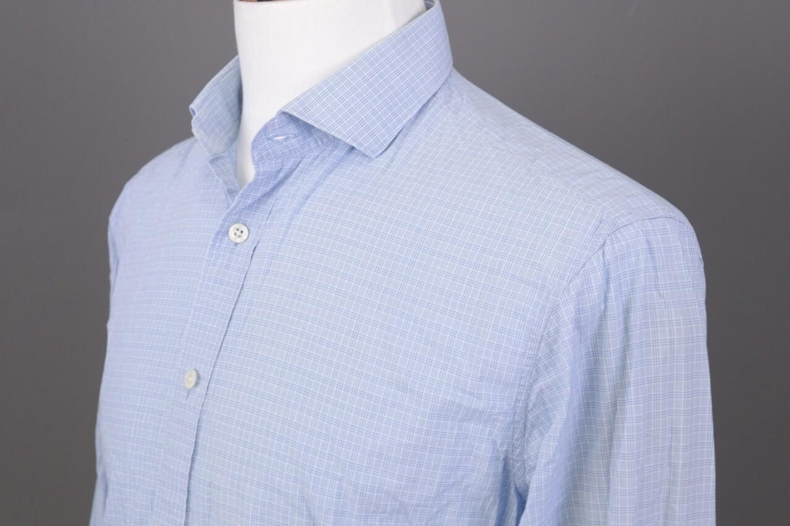 Gieves & Hawkes Gieves & Hawkes Blue Check Dress Shirt Size 41 / 16 Size US M / EU 48-50 / 2 - 7 Thumbnail