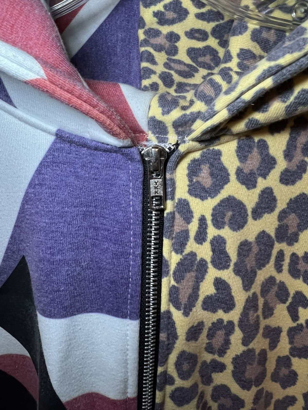 Other 2001 Odyssey Union jack / cheetah split zip-up hoodie Size US XL / EU 56 / 4 - 5 Thumbnail