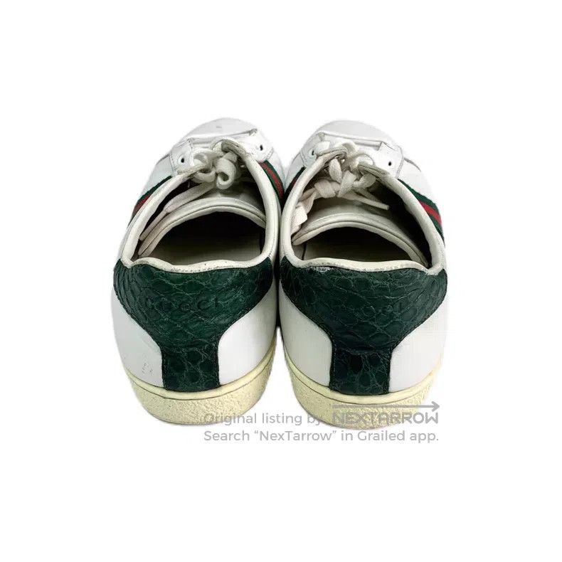 Gucci Gucci Ace series white striped webbing lace-up casual flat Size US 6.5 / IT 36.5 - 4 Thumbnail