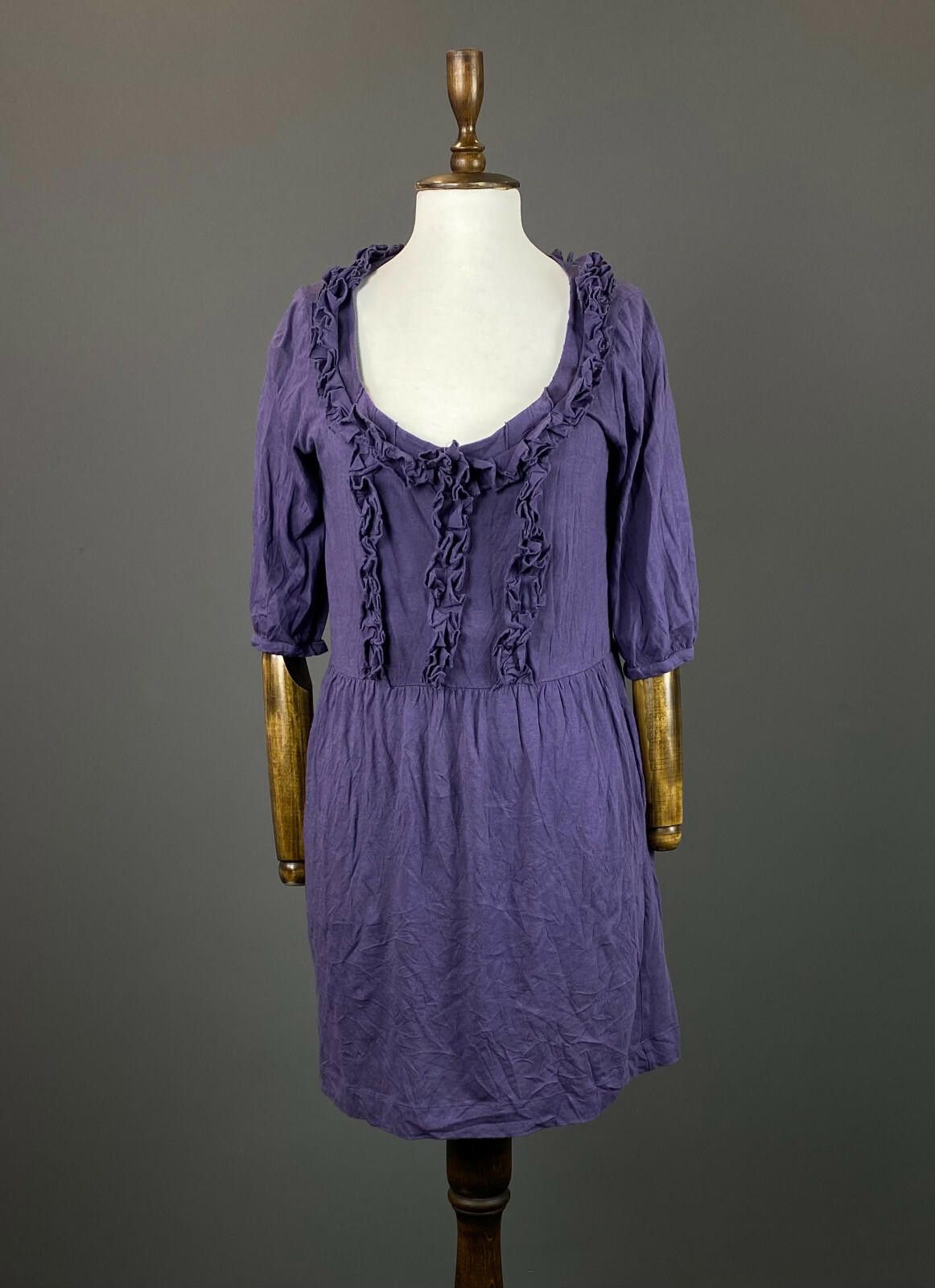 Designer Ladies See by Chloe Purple Open Front A-Line Dress Size 10 Size L / US 10 / IT 46 - 1 Thumbnail