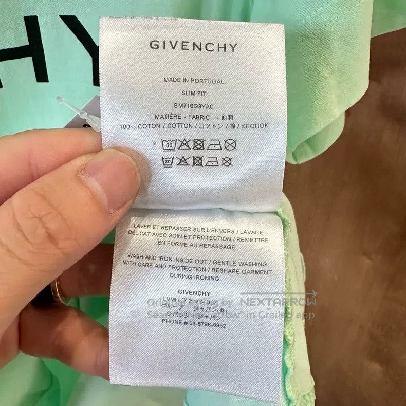 Givenchy Givenchy Classic Light Green Letter Logo Short Sleeve Size US XS / EU 42 / 0 - 7 Thumbnail