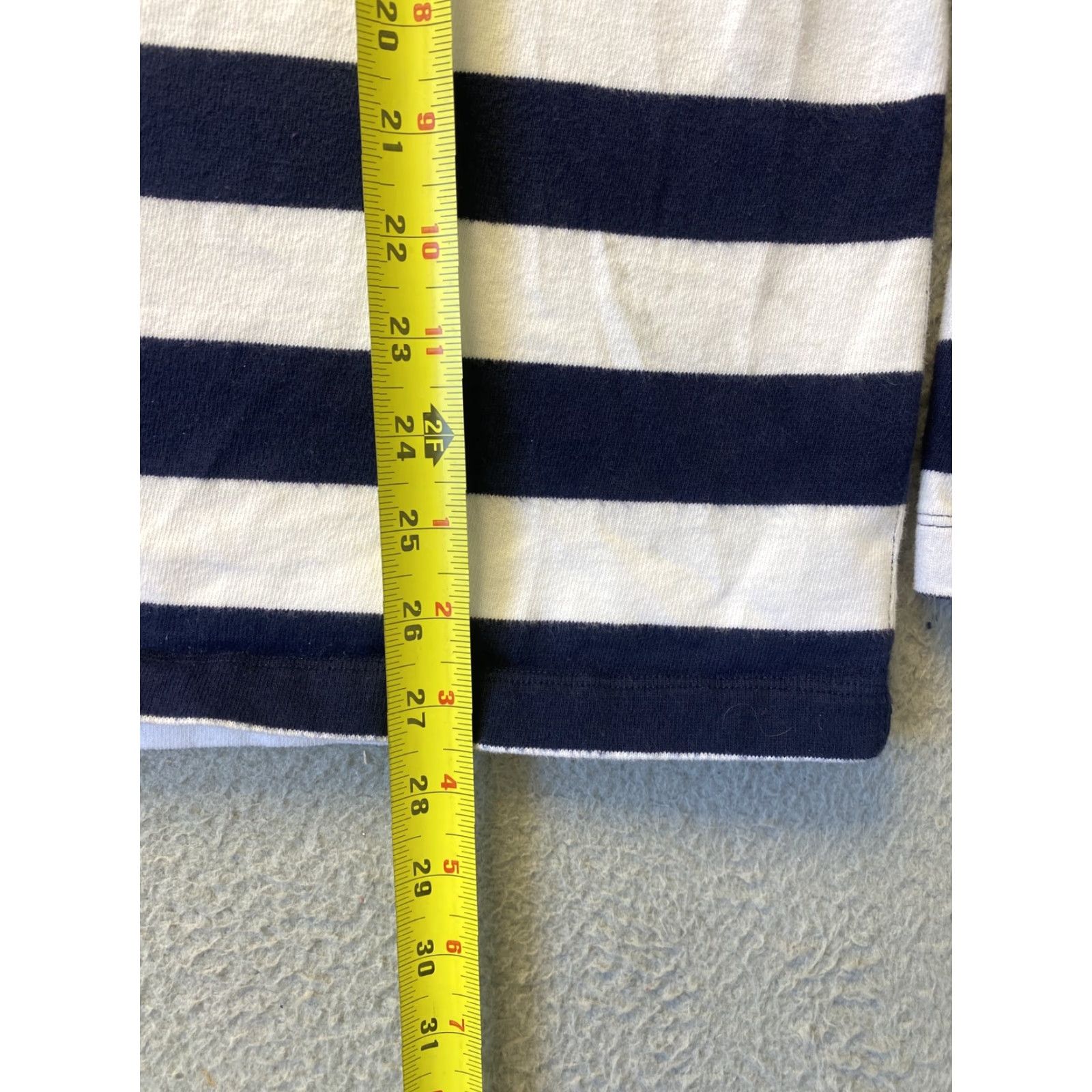 Vintage J Crew Women's Sweater Long Sleeve Mock Neck 1/4 Zip Pullover Casual Fall Winter Blue White 90s Size L / US 10 / IT 46 - 6 Thumbnail
