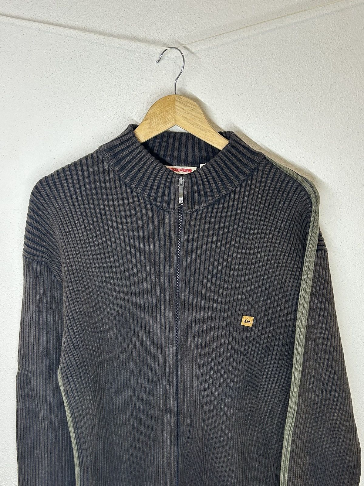 Quiksilver × Vintage Vintage QUICKSILVER knitted zip up sweater Size US XL / EU 56 / 4 - 1 Thumbnail