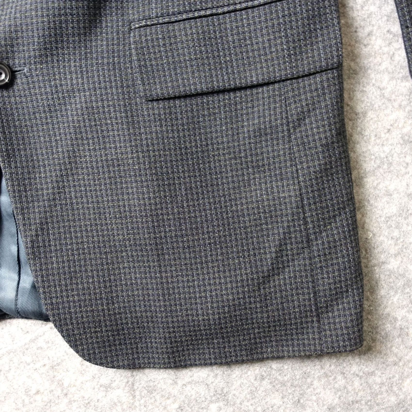 Oscar De La Renta VINTAGE Oscar de la Renta Blazer Jacket Mens 42L Wool Black Long 2 Piece Designer | Big & Tall Mens 42 Chest Size 42R - 2 Thumbnail