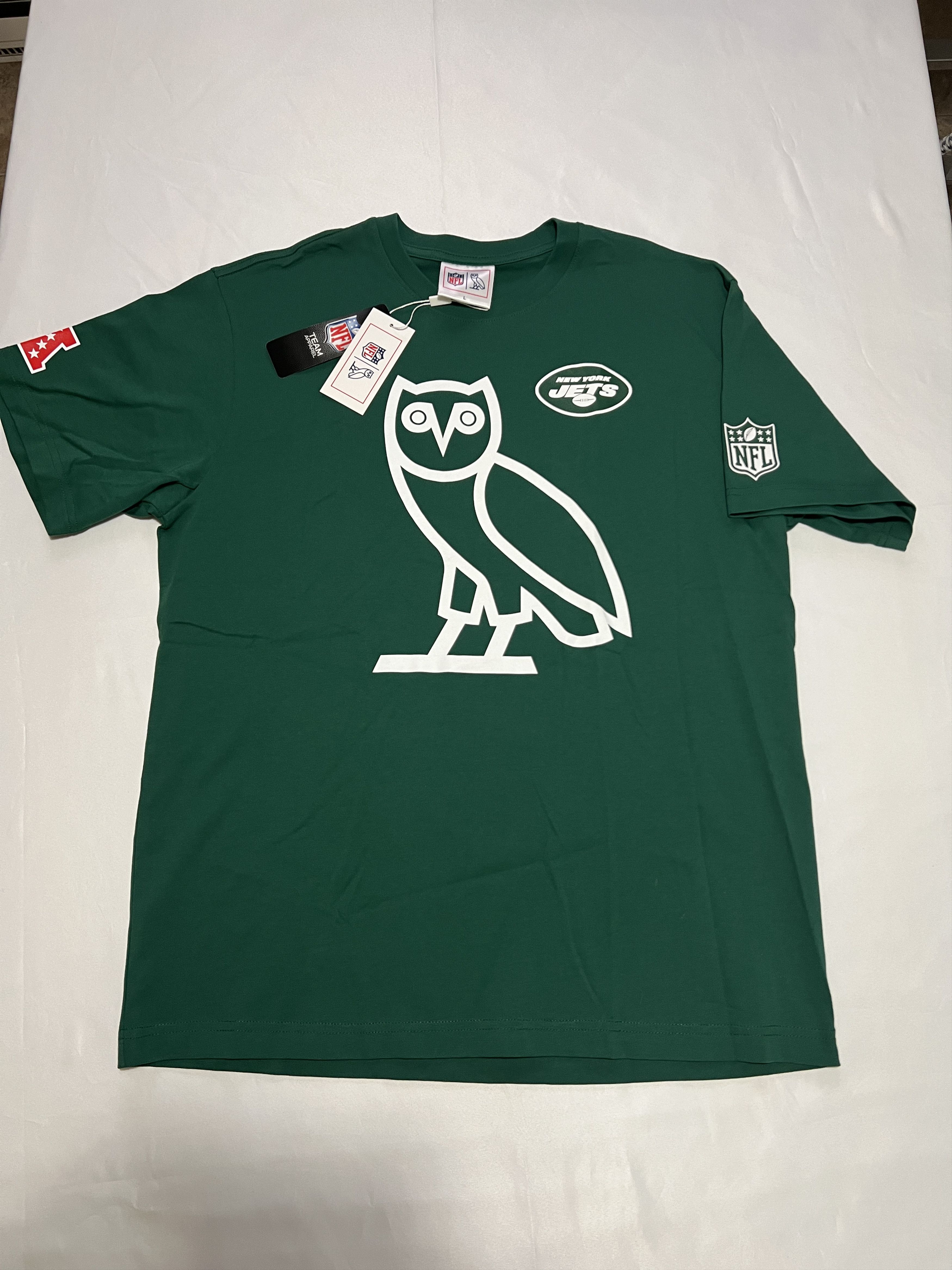 Drake OVO x NFL NEW YORK JETS OG OWL T-SHIRT TEE Size US M / EU 48-50 / 2 - 1 Thumbnail