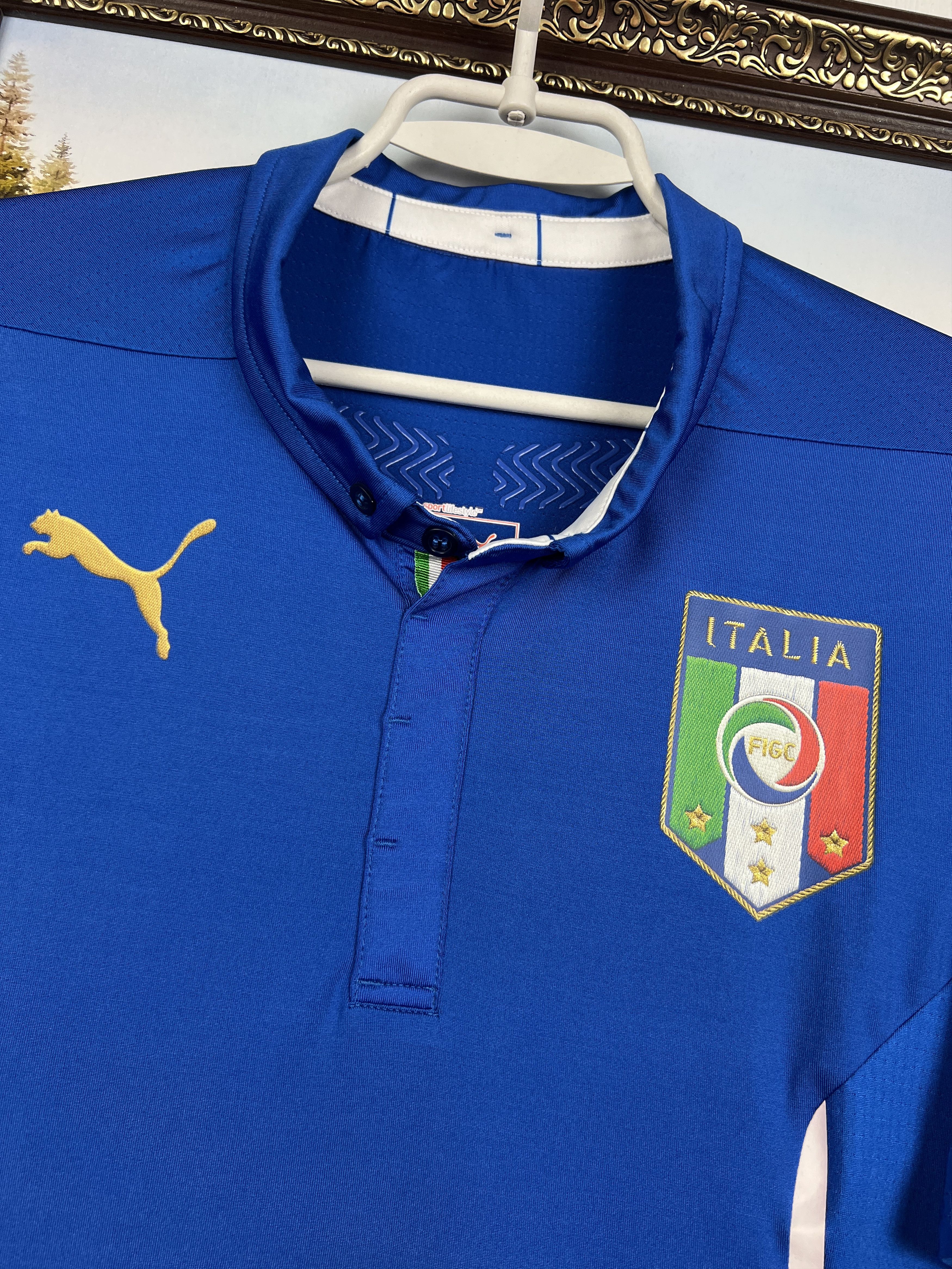 Puma Italy Home football shirt Soccer Player Issue Maglia Jersey Size US L / EU 52-54 / 3 - 3 Thumbnail