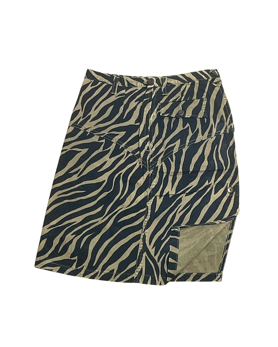 Hysteric Glamour Hysteric Glamour Zebra Pattern Utility Midi Skirt Size 27" / US 4 / IT 40 - 5 Thumbnail