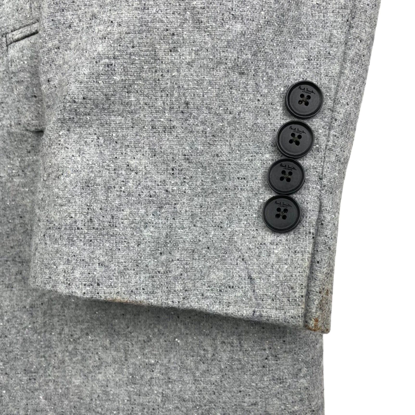 Paul Smith VINTAGE Paul Smith Men’s The Byard Blazer Gray Flecked Wool 2-Button Notch Lapel Italy 40S US Mens Size 40R - 4 Thumbnail