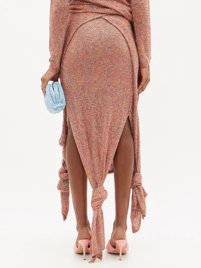 Loewe o1y1025 Maxi Skirt in Antique Rose Size 26" / US 2 / IT 38 - 4 Thumbnail