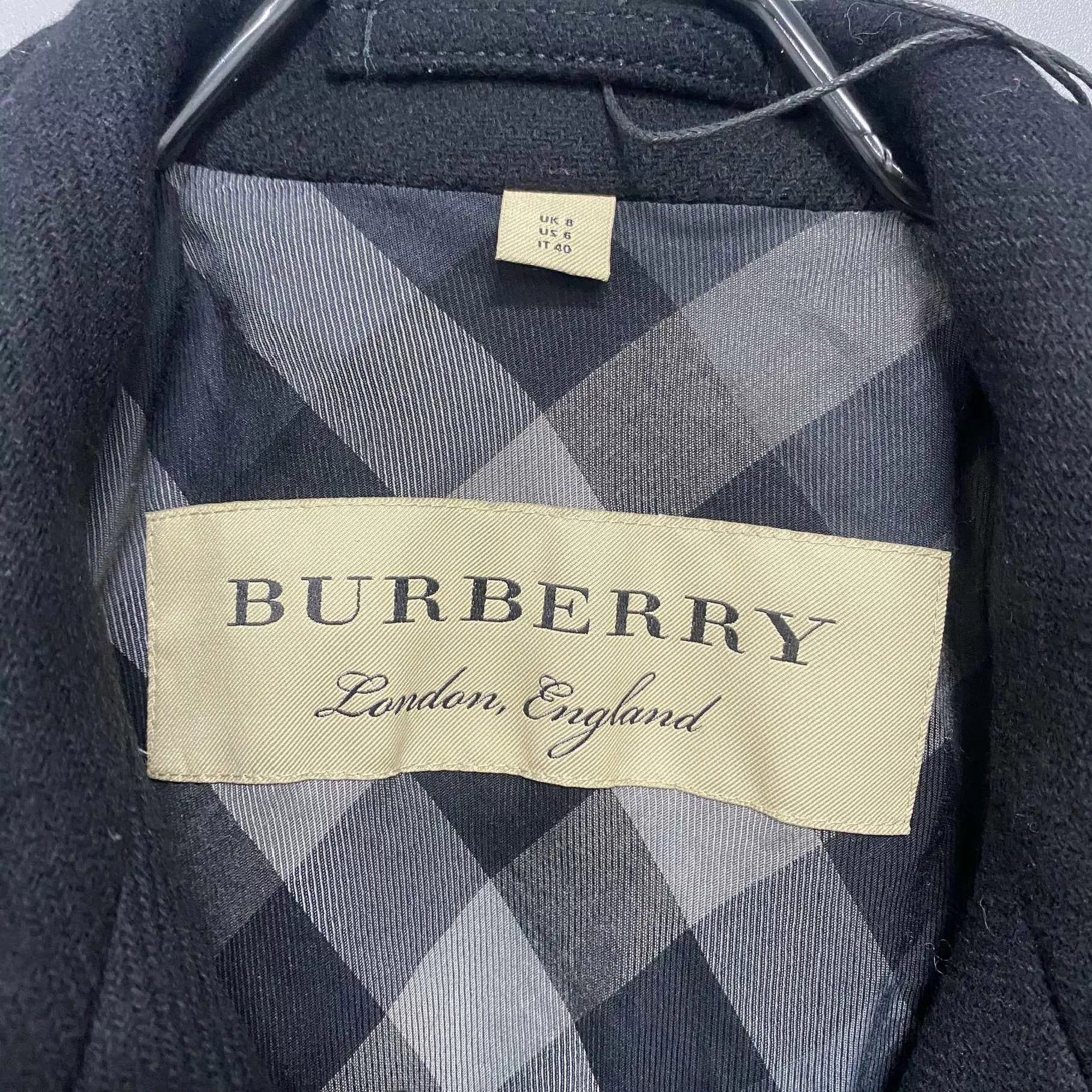 Burberry Burberry Women's Black Wool Button Coat UK8 Size S / US 4 / IT 40 - 5 Thumbnail