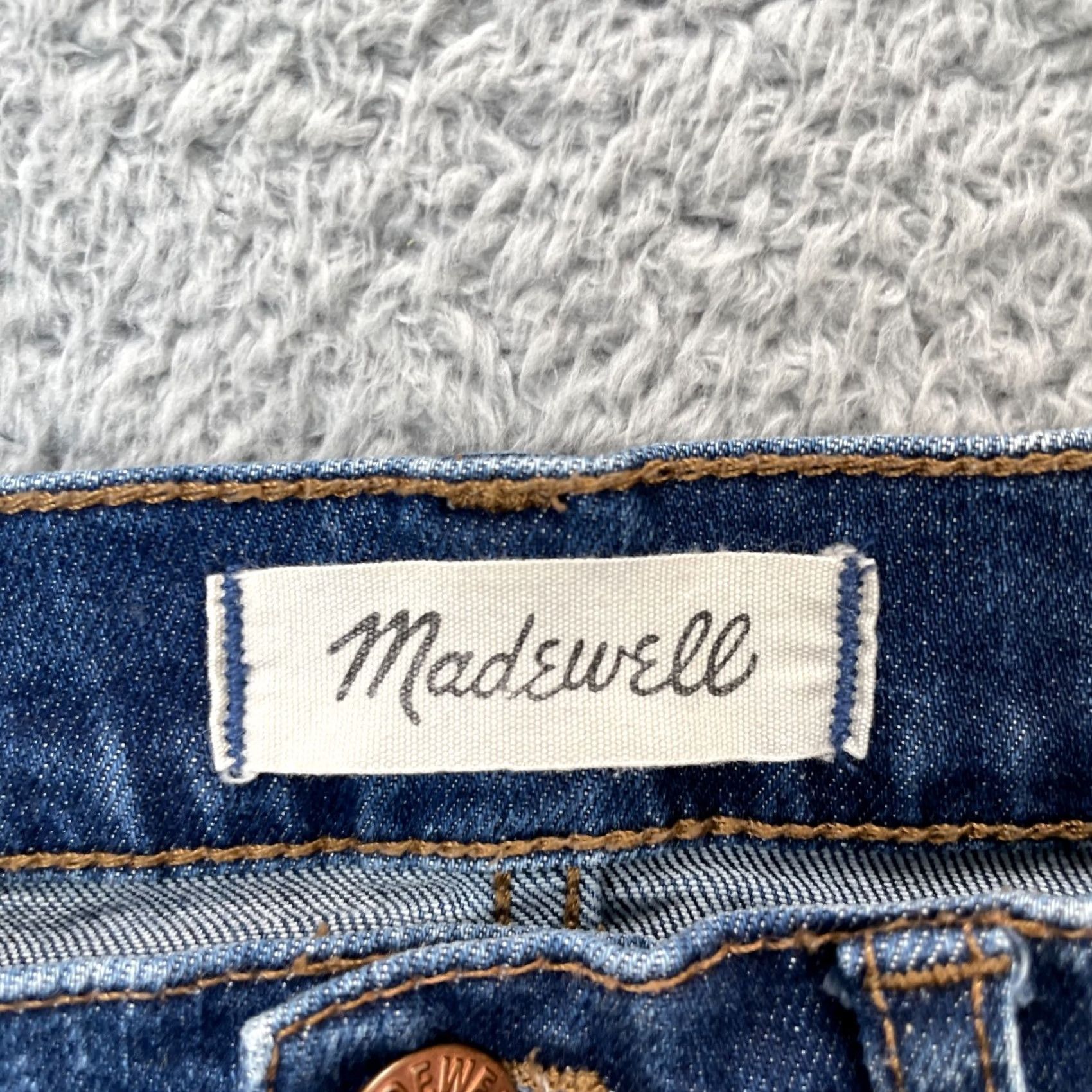 Madewell Madewell Jeans Womens 28 Blue Cruiser Straight Leg Whiskered Denim Logo Mid Rise Shirt? Size 28" / US 6 / IT 42 - 3 Thumbnail