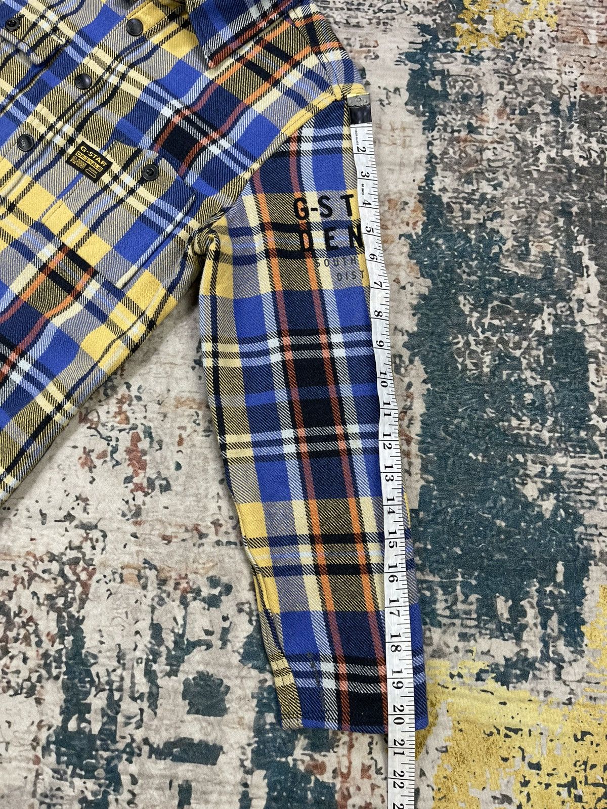G-Star G-Star Raw Blue Yellow Plaid Quarter Sleeve Flannel Shirt Size S / US 4 / IT 40 - 11 Thumbnail