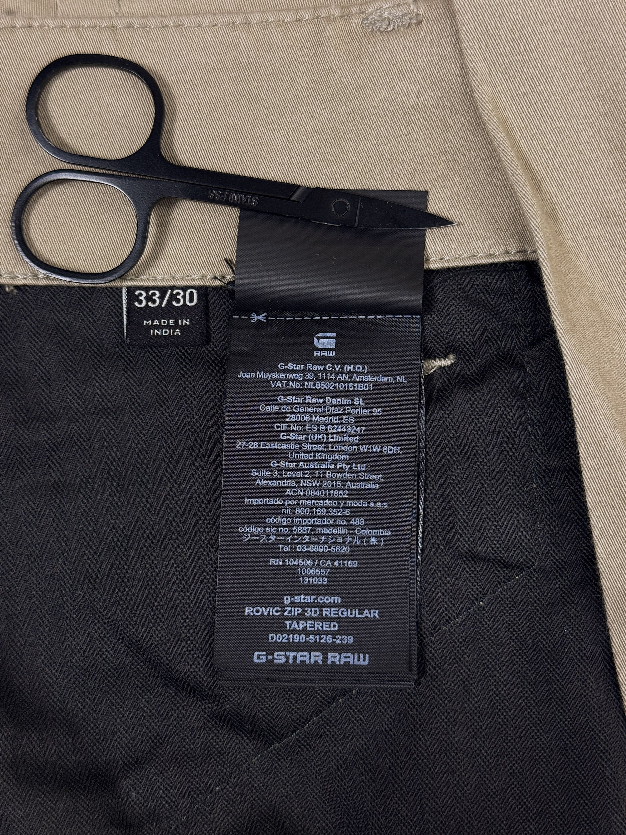 G-Star G-Star Raw Rovic Zip 3D Tapered Cargo Pants Multipocket Size US 33 - 20 Thumbnail