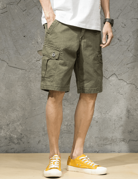 Japanese Brand × Vintage Japanese retro trend casual loose cargo shorts men Size US 32 / EU 48 - 1 Thumbnail