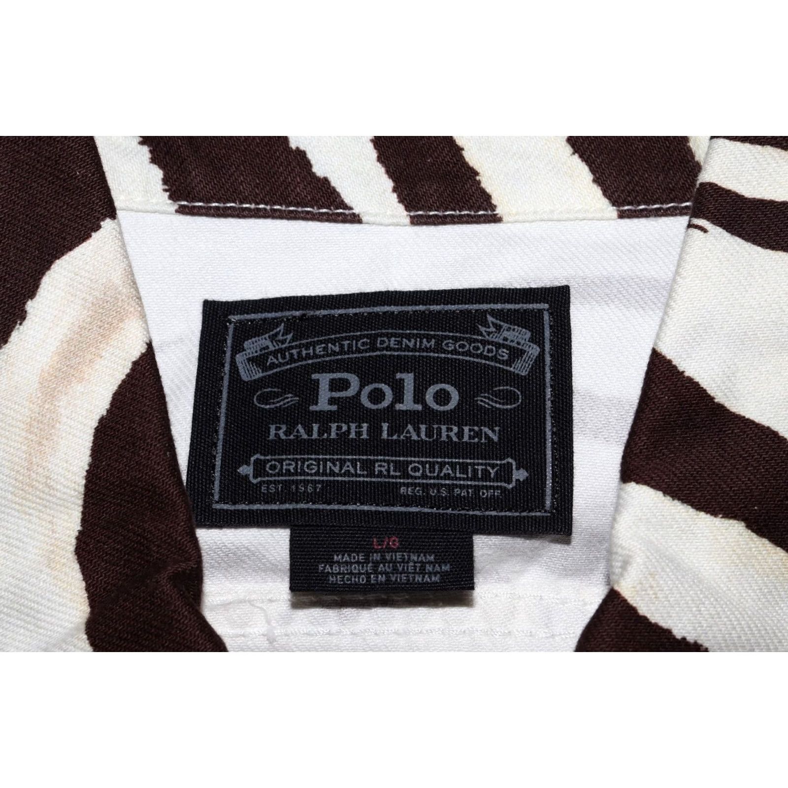 Ralph Lauren POLO RALPH LAUREN ZEBRA DENIM JACKET WOMENS LARGE Size L / US 10 / IT 46 - 3 Thumbnail