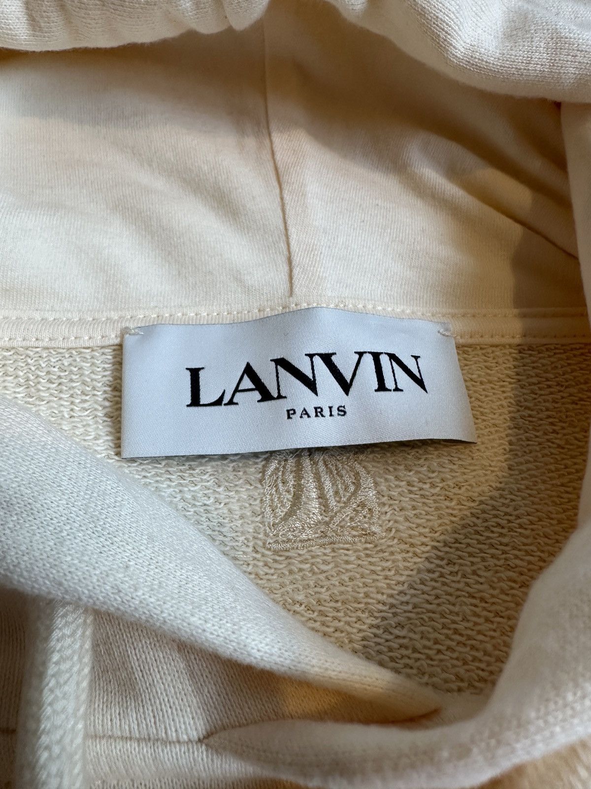 Lanvin LANVIN CREAM LOGO HOODIE Size US M / EU 48-50 / 2 - 3 Thumbnail
