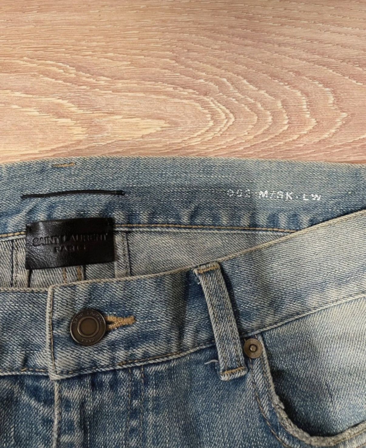 Saint Laurent Paris D02 Bright Wash Ripped Denim Size US 32 / EU 48 - 5 Thumbnail