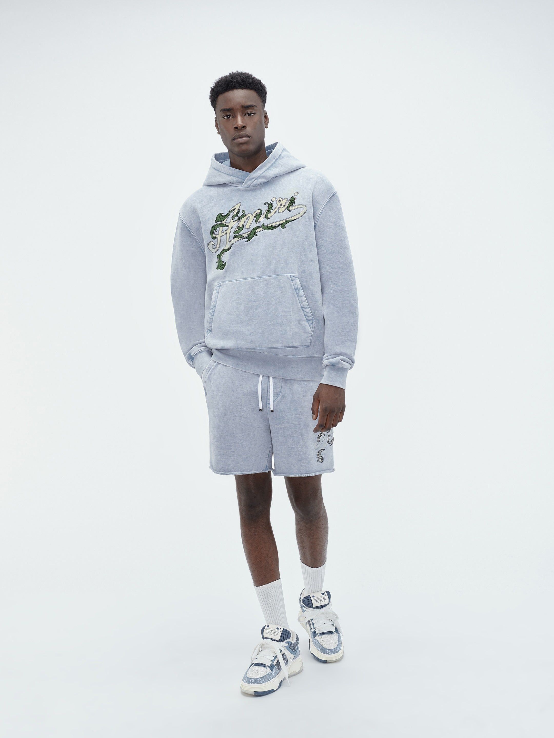 Amiri Amiri Blue Filigree Hoodie | Grailed