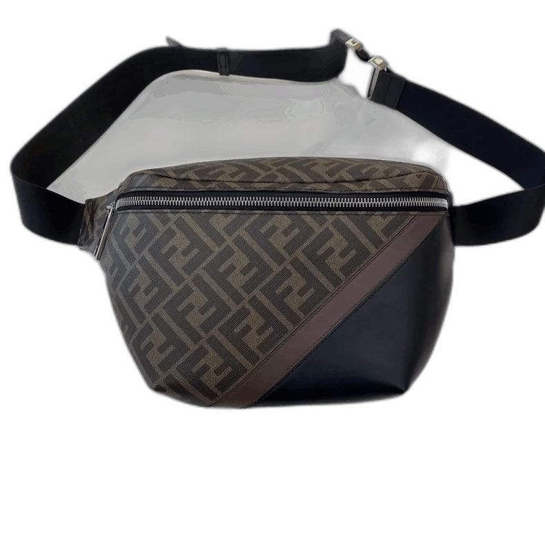 Fendi Men's Waist Bag Crossbody Sling Bag in Brown
